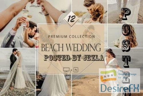 12 Photoshop Actions, Beach Wedding Ps