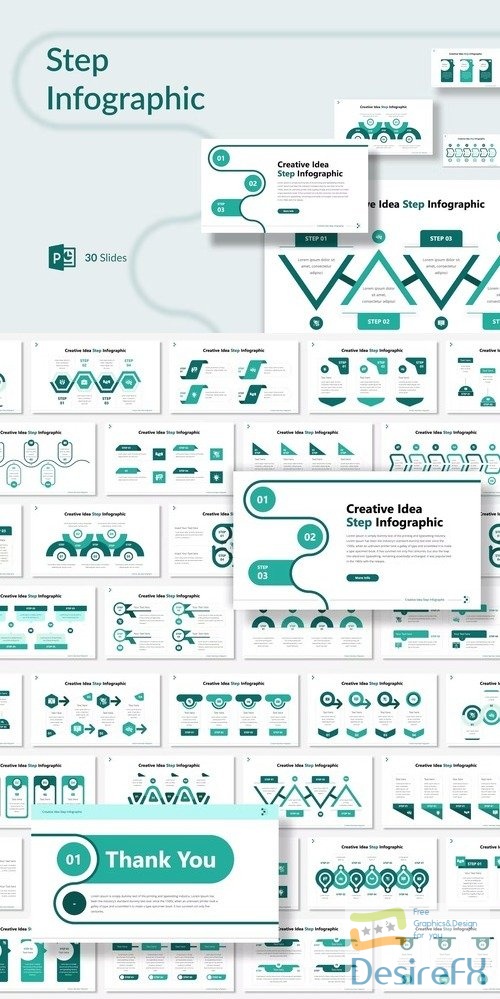 Creative Idea Step Infographic Template Powerpoint