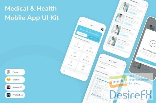 Medical & Health Mobile App UI Kit