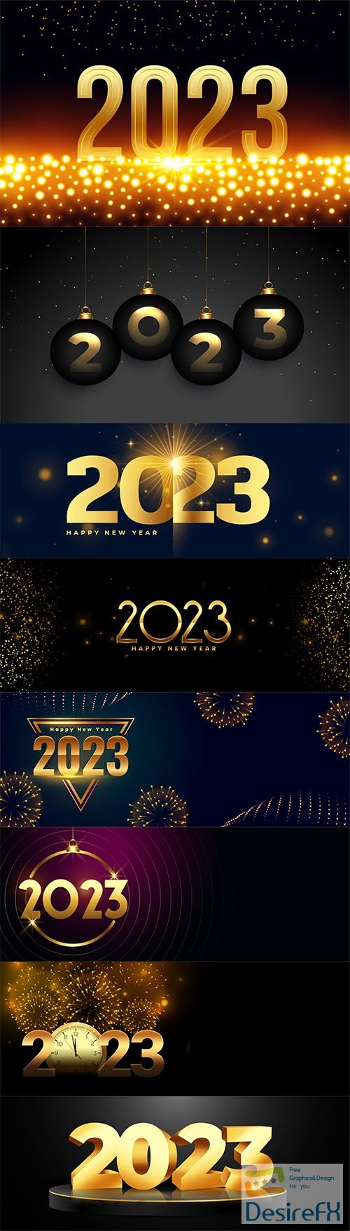 Download Elegant new year 2023 shiny background with light effect -  