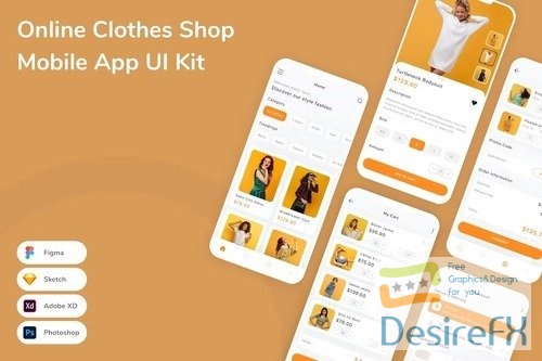 Online Clothes Shop Mobile App UI Kit