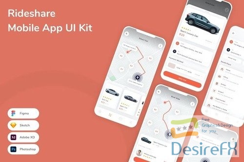 Rideshare Mobile App UI Kit
