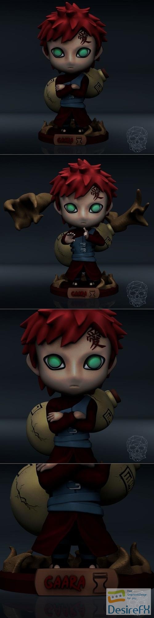 GAARA - NARUTO - 3D PRINTING MODEL, 3D models download