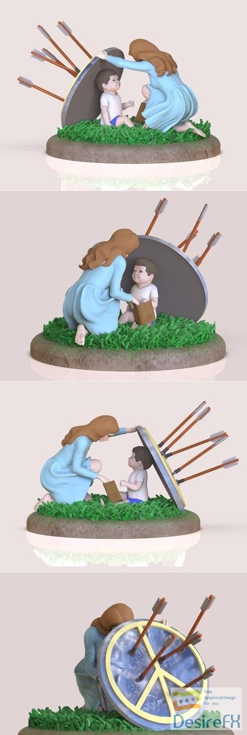 Mothers love for the child – 3D Print