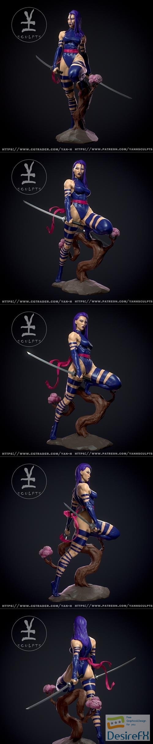 Psylocke - Yan-H – 3D Print