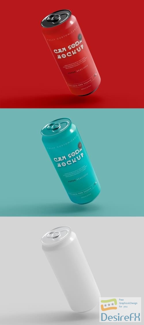 Adobestock - Cylindrical Soda Can Mockup 442175926