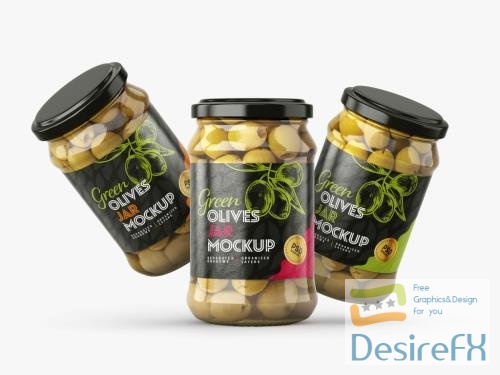 Adobestock - Olives Jar Mockup Set 422584942