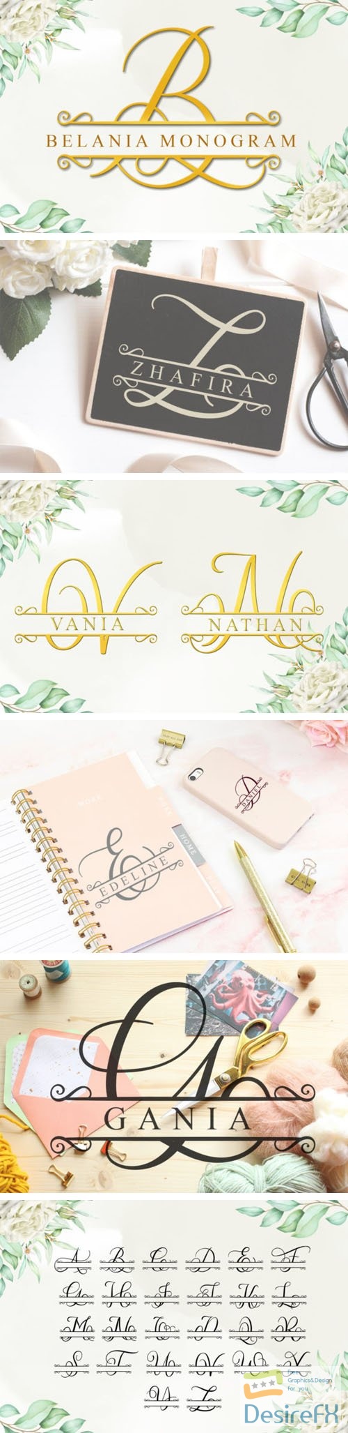 Belania Monogram - Charming Decorative Font