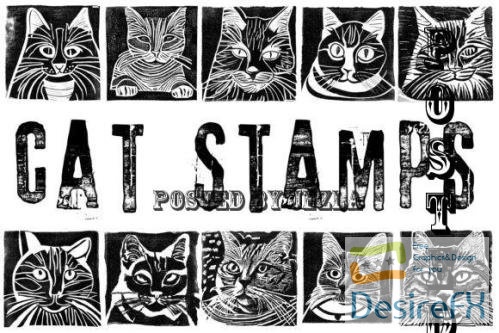 Cat Stamp Graphics Brushes