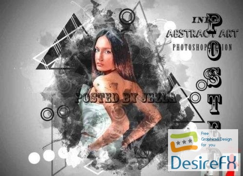 Ink Abstract Art Photoshop Action - 12775104