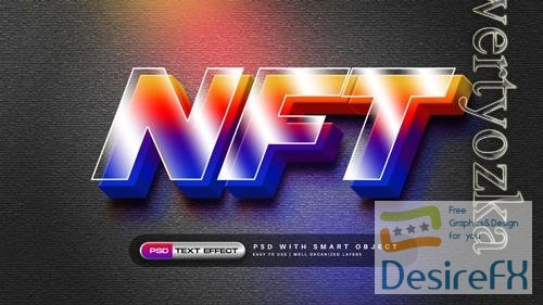 Modern nft 3d text effect