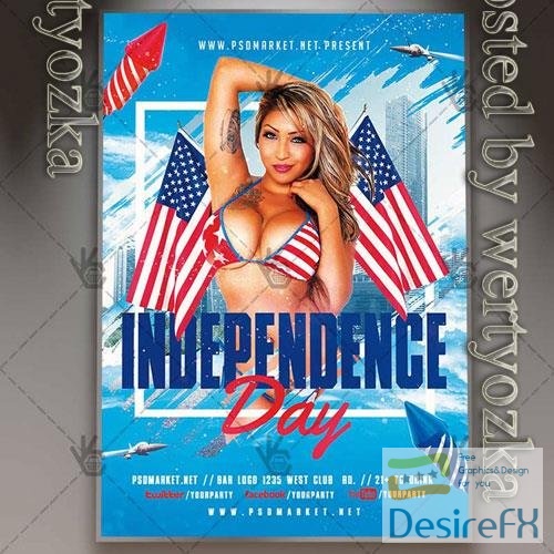 Psd independence day flyer design templates