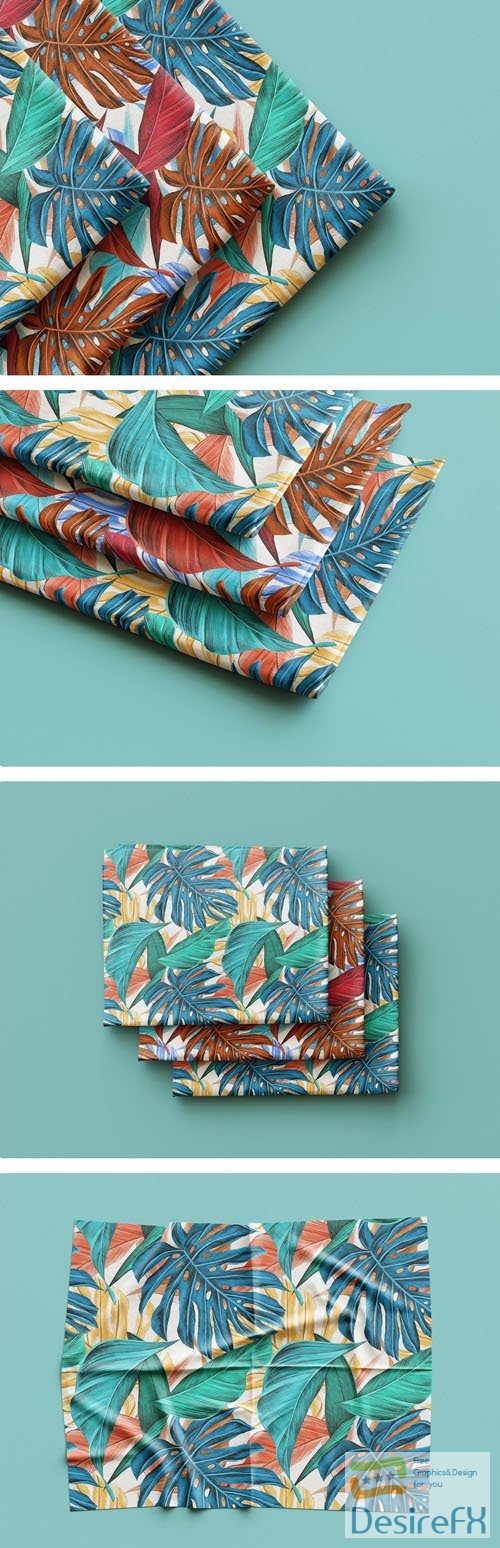 Folded Fabric PSD Mockups Templates