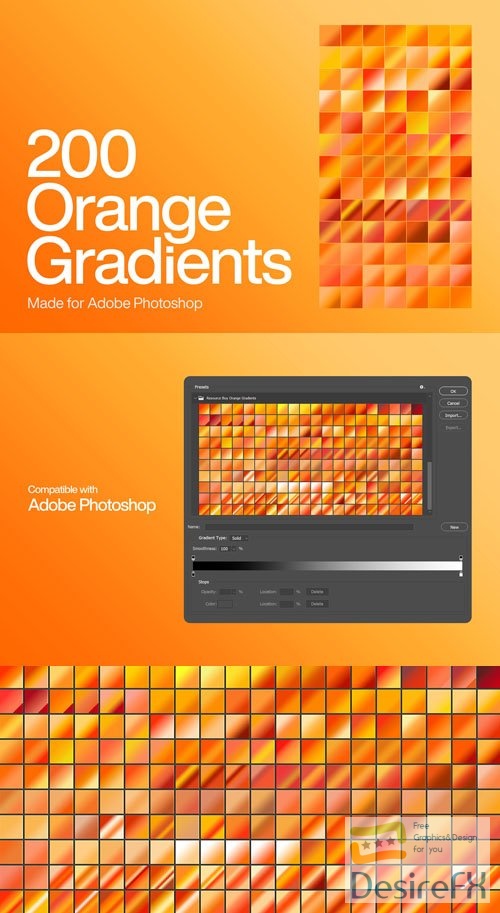 Orange Gradients for Photoshop