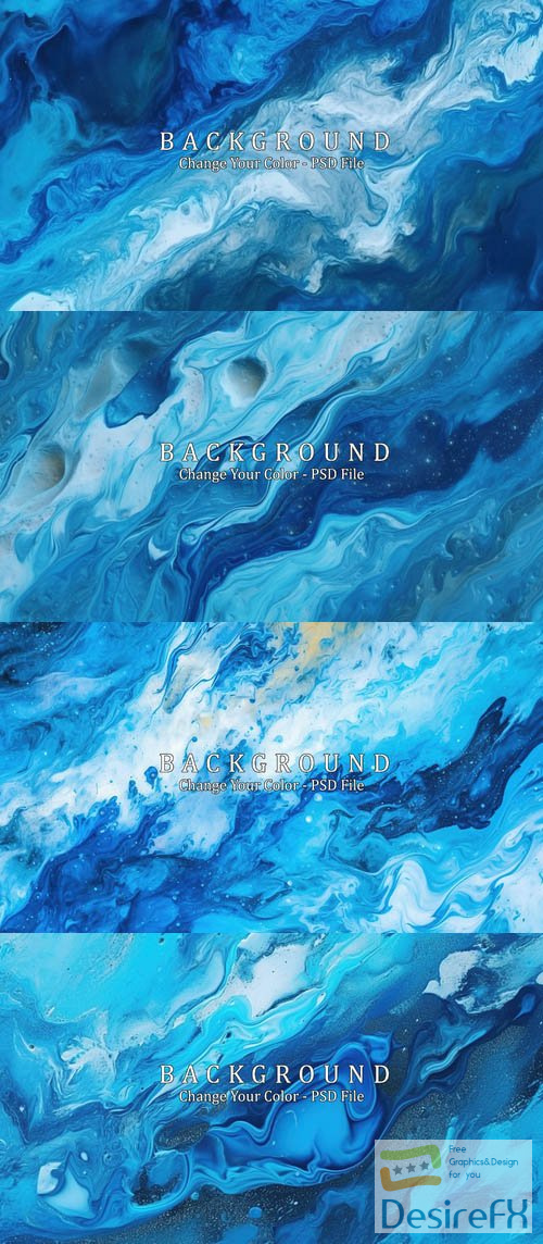 PSD abstract art blue paint background