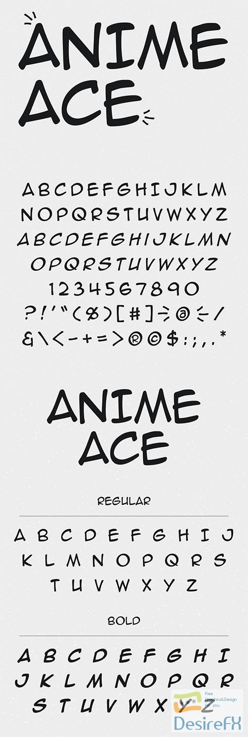 anime ace font download photoshop