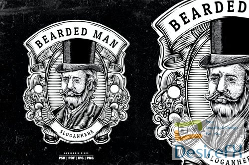 Bearded Man Illustration