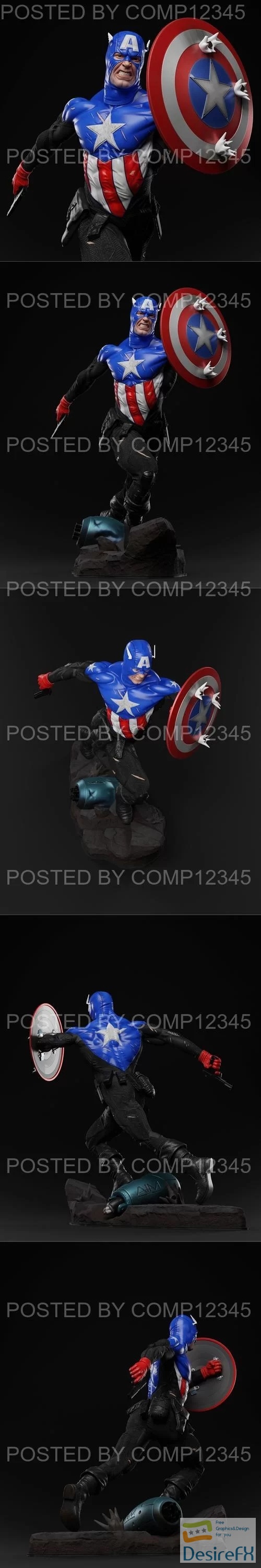 Captain America Bucky Barnes 3D Print