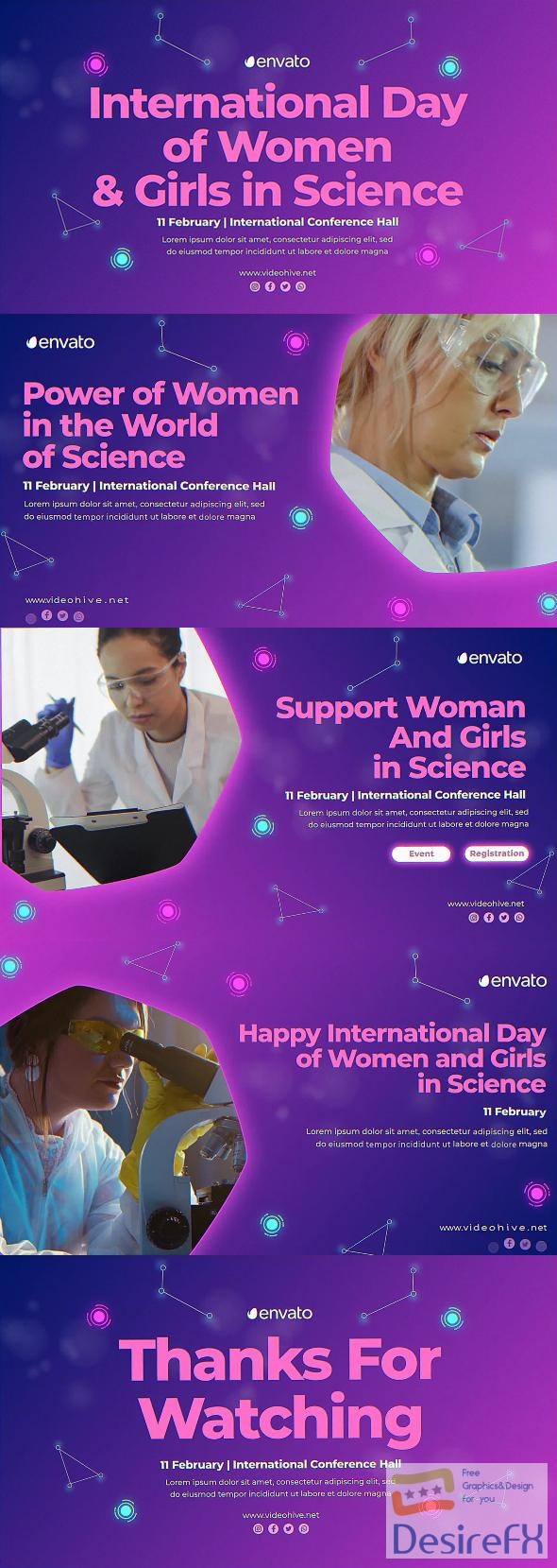 VideoHive International Day Of Women &amp; Girls In Science 43506947