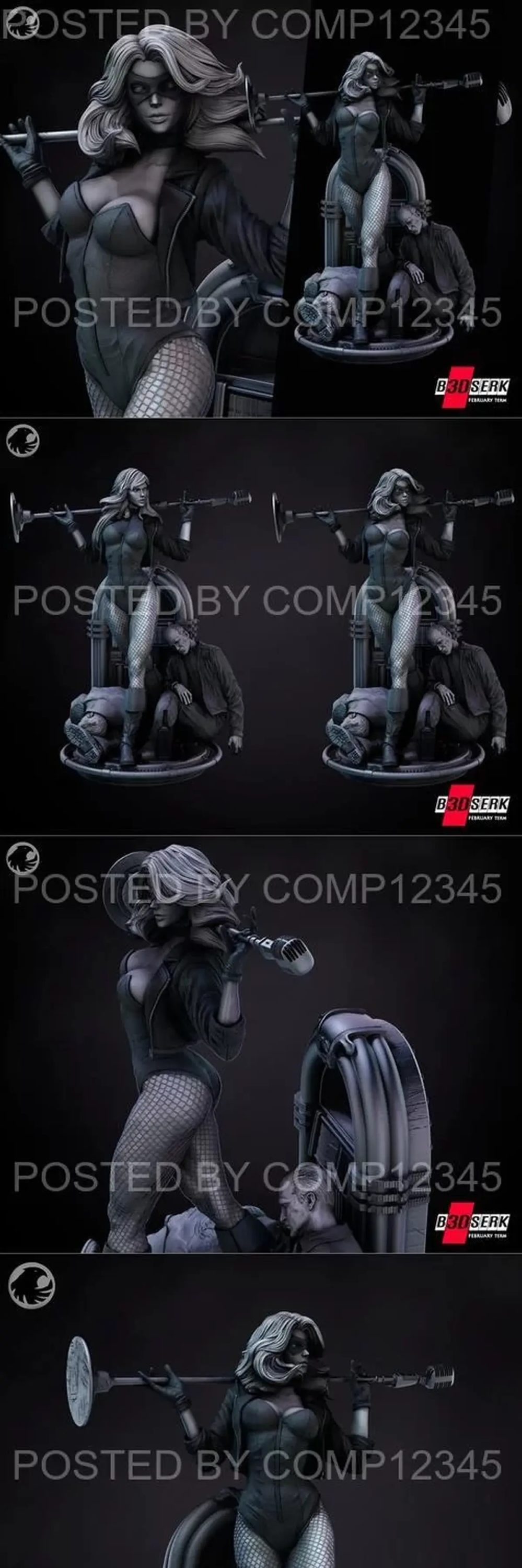 B3DSERK - Black Canary Statue 3D Print