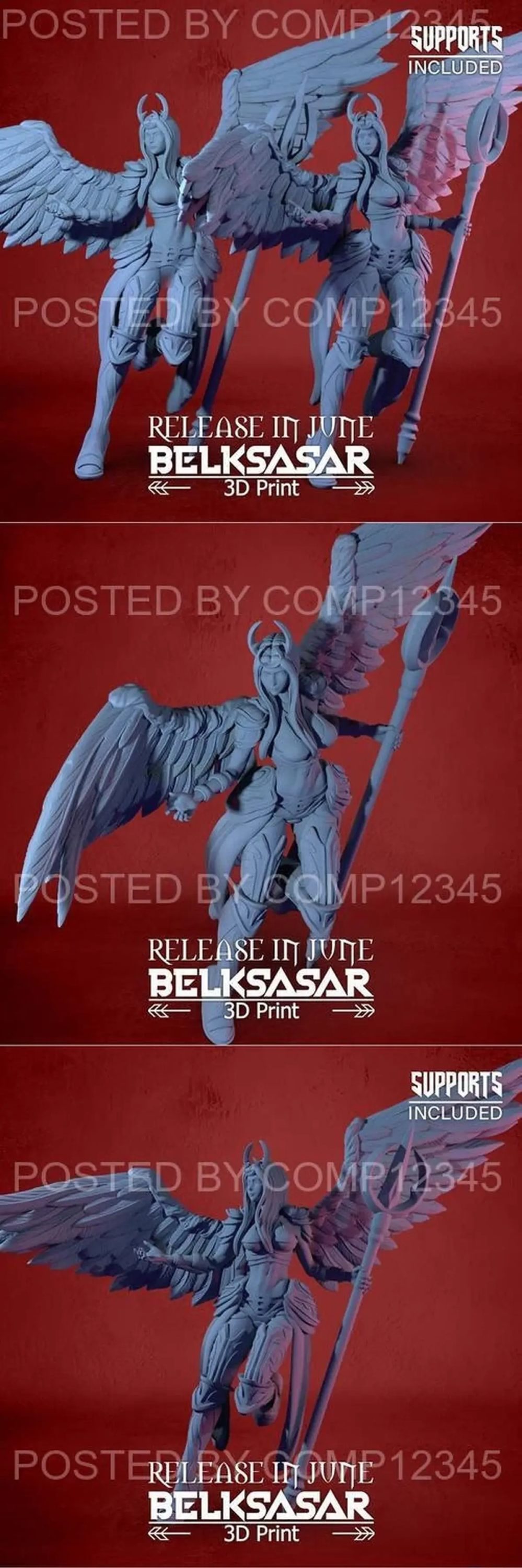 Belksasar - Sindriel the Seductive Angel Normal and Nude 3D Print