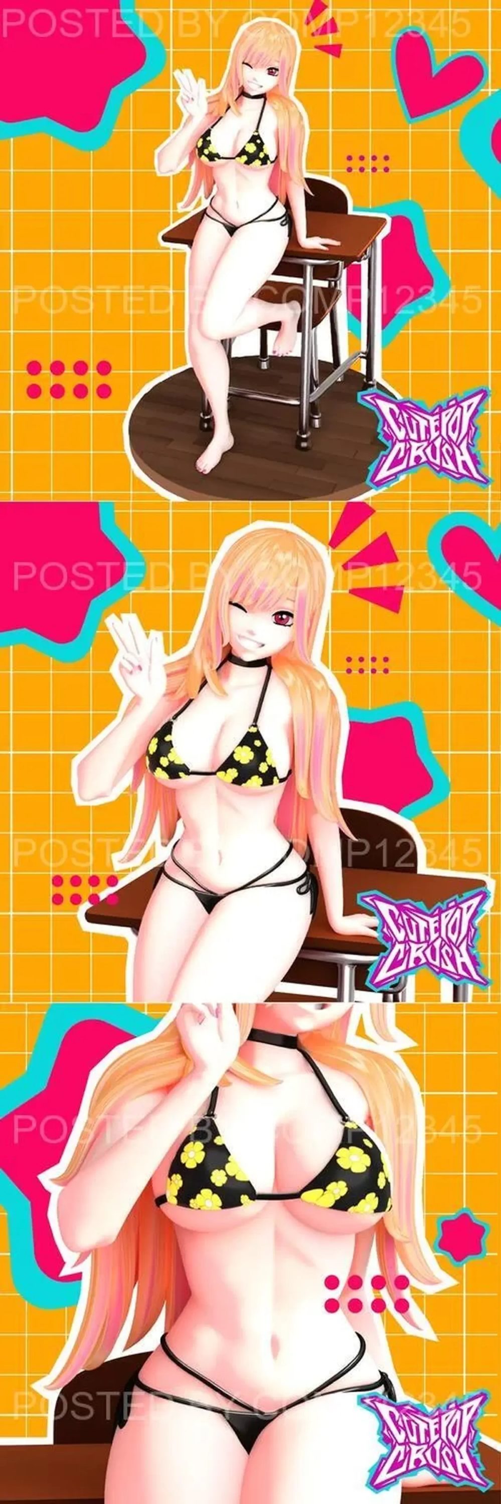 CutePopCrush - Marin Kitagawa bikini and NSFW Version 3D Print