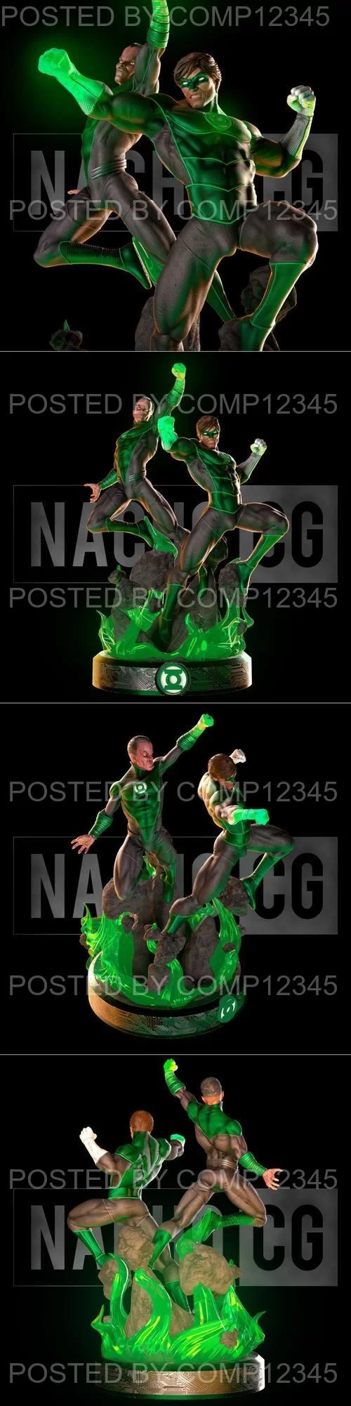 Fan Art Green Lantern Corps - Diorama 3D Print