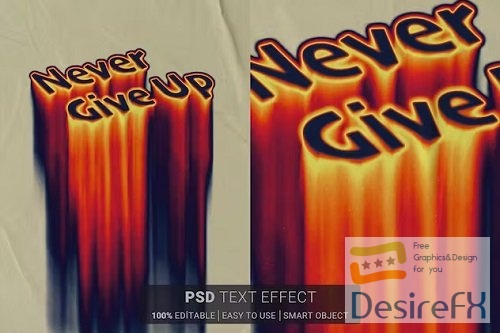 Never Give Up Text Effect - 5GYRDBY