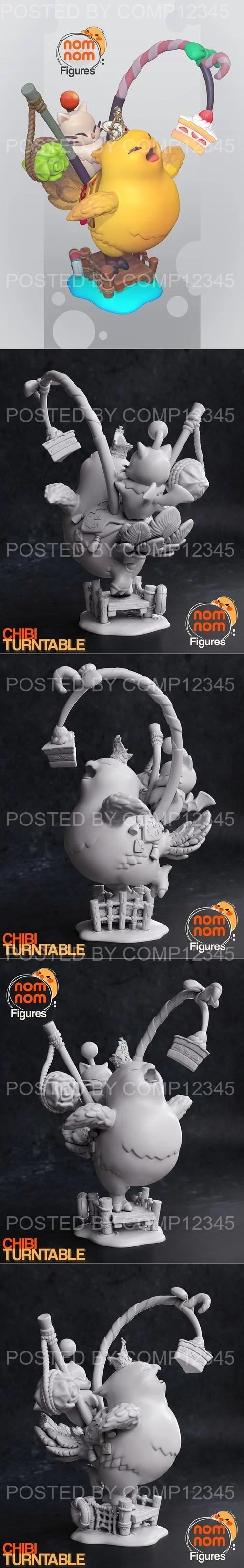 Download NomNom Figures - Chibi Chocobo - Final Fantasy VII 3D Print ...