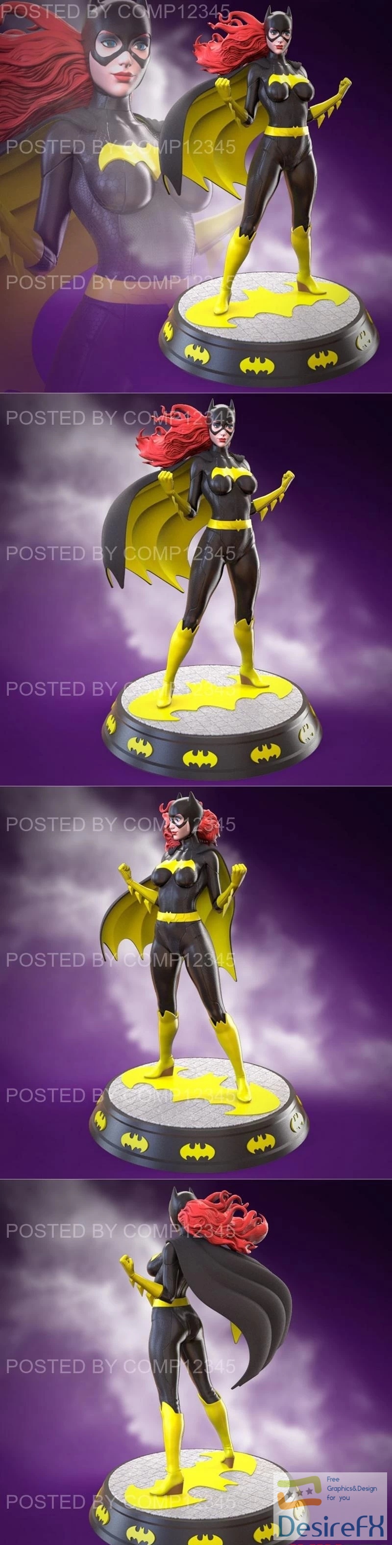 Download Batgirl Standing 3D Print - DesireFX.COM