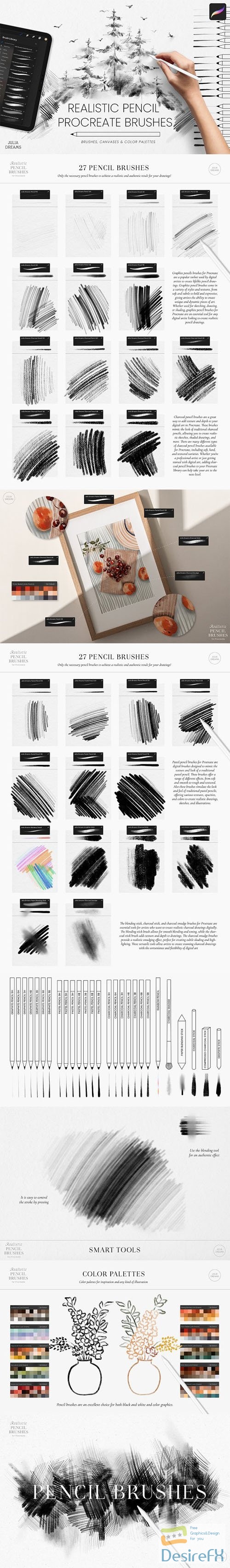 Realistic Pencil Procreate Brushes - Painting Kit for Procreate iPad