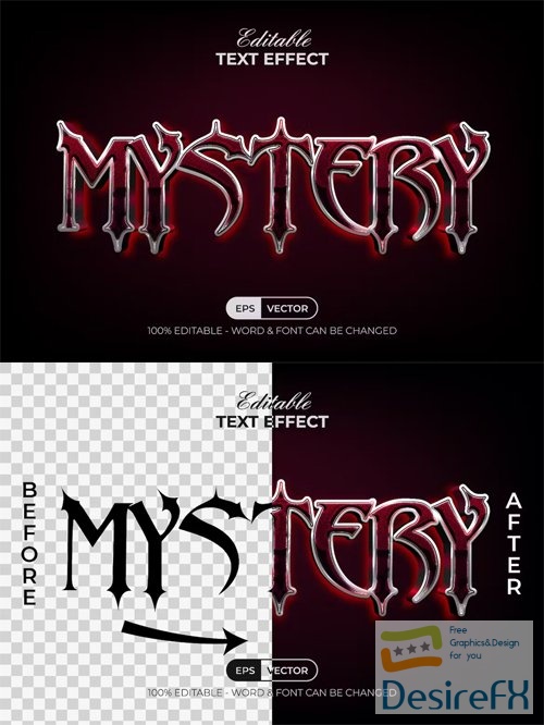 Mystery Text Effect Horror Style