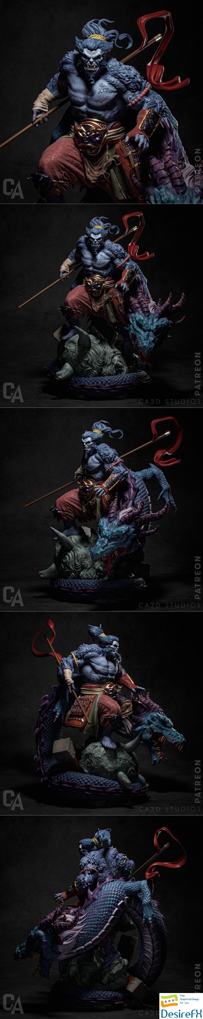 Ca 3d Studios - Beast Samurai 3D Print