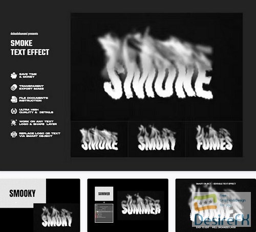 download after effects smoke text effects zip