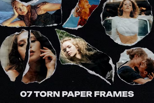 07 Torn Paper Frames - B6MD58V