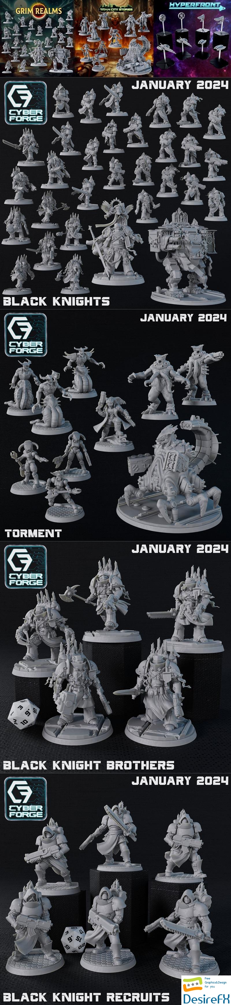 Download Cyber Forge Miniatures January 2024 3D Print DesireFX COM   Cyber Forge Miniatures January 2024 3d Print 2e69682 