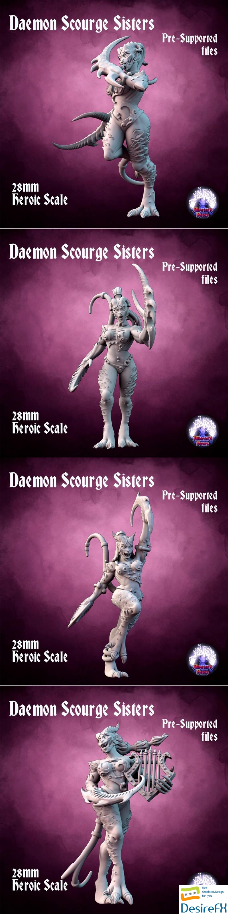 Daemon Scourge Sisters 3D Print