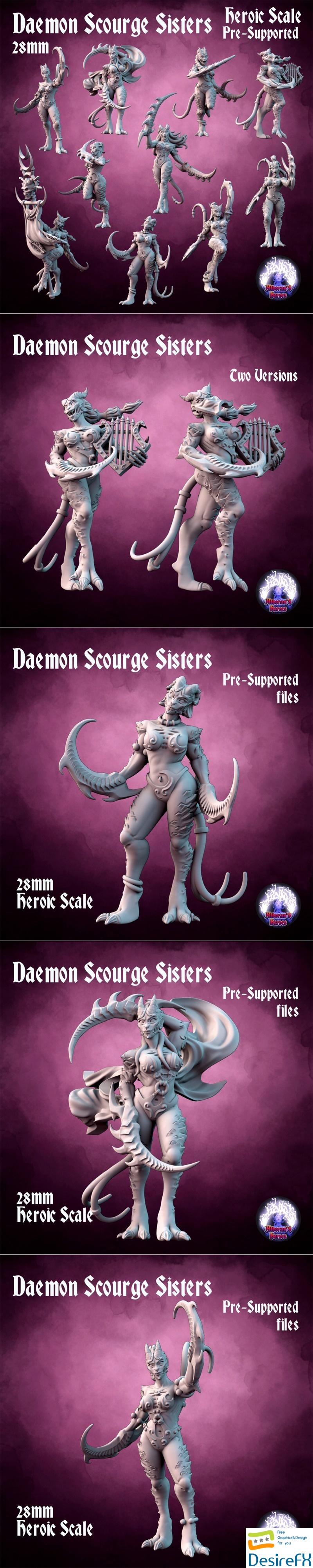 Daemon Scourge Sisters 3D Print