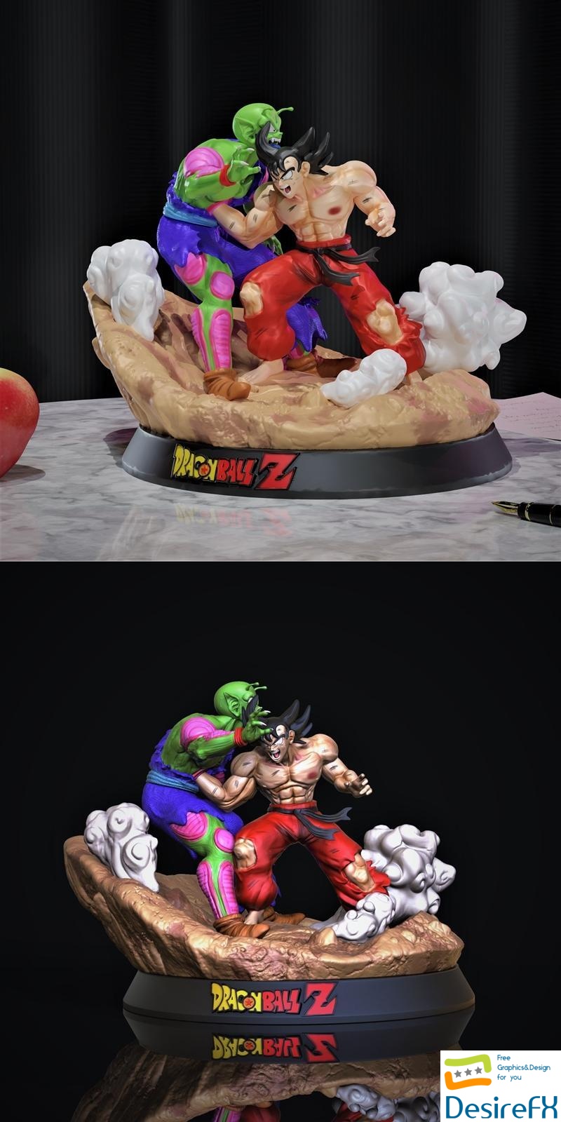 Goku Vs Piccolo jr 3D Print