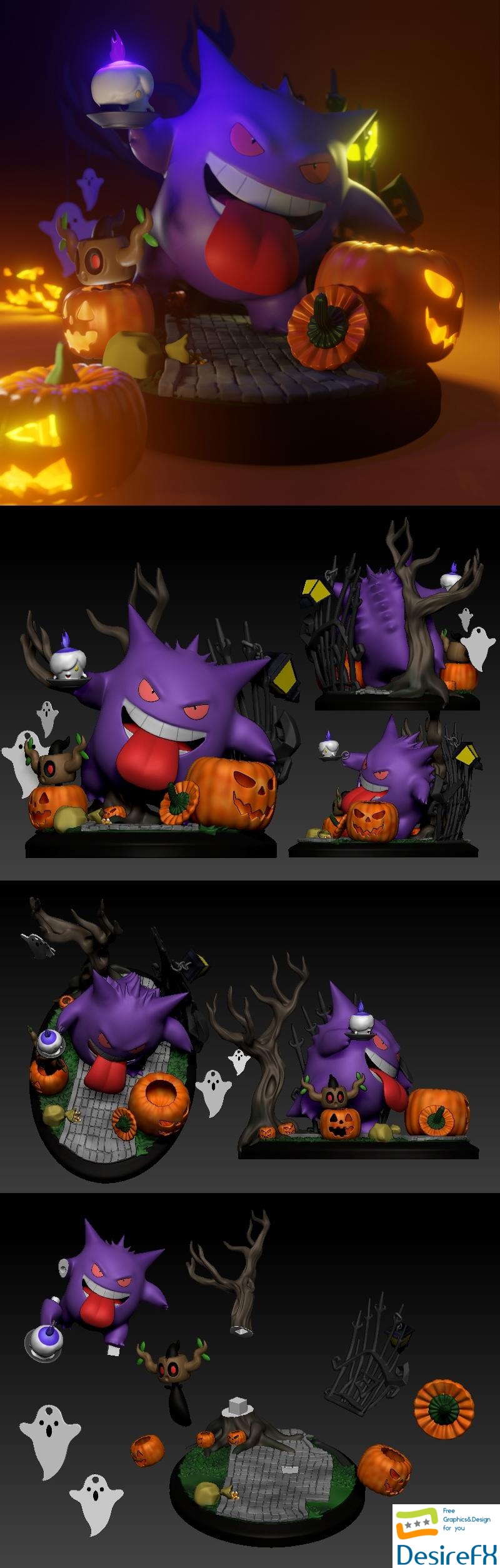 Download Pokemon Gengar Halloween 3D Print