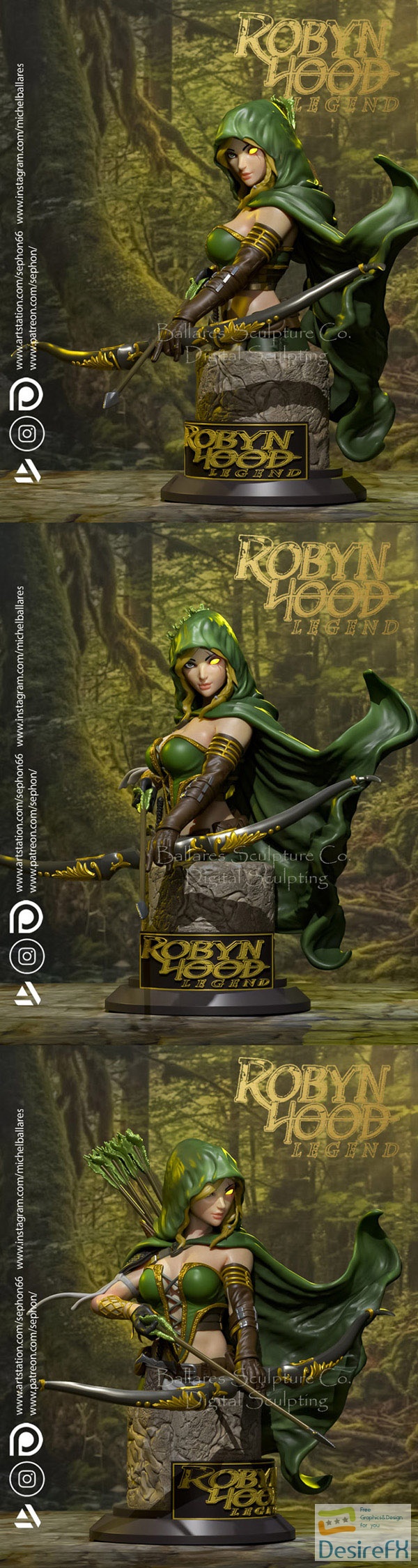 Robin Hood Legend Bust – 3D Print