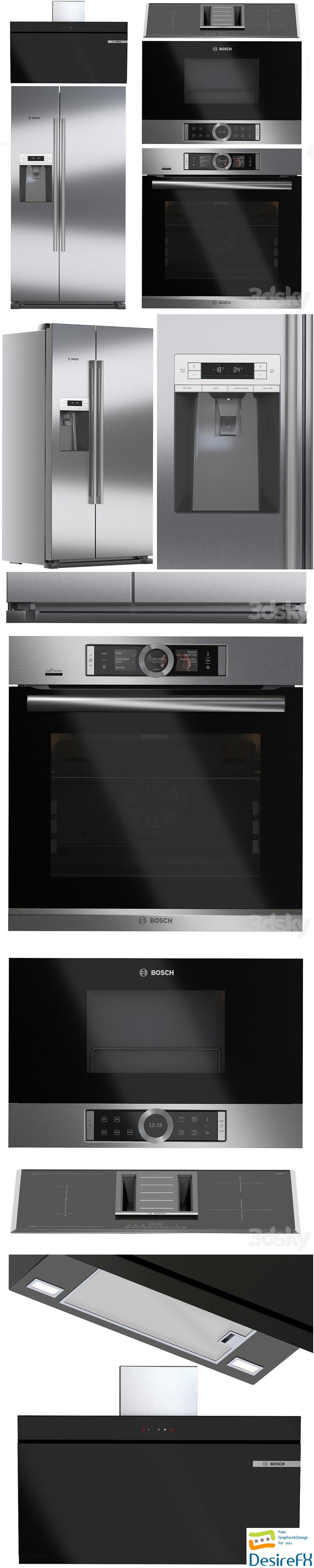 Set of kitchen appliances BOSCH 8 3D Model
