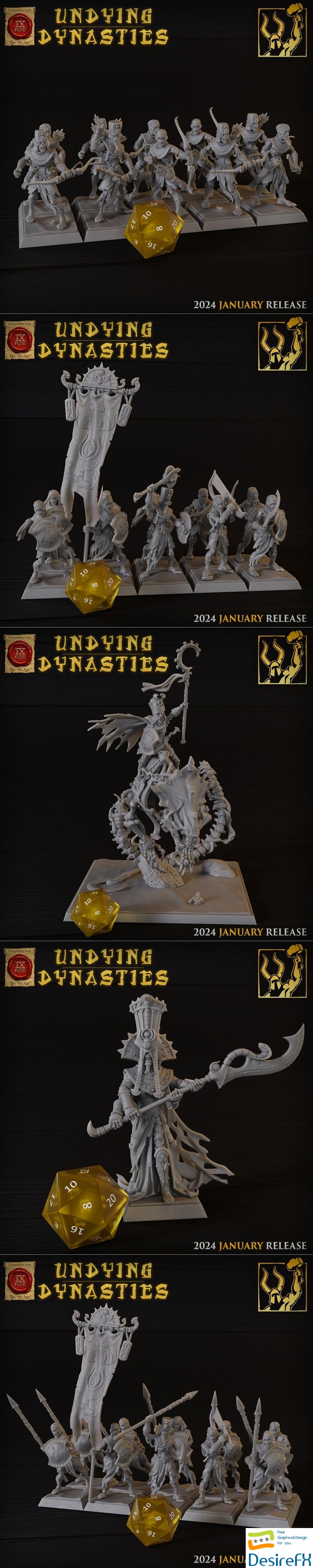 Download Titan Forge Miniatures Undying Dynasties Vol1 January 2024   Titan Forge Miniatures Undying Dynasties Vol1 January 2024 3d Print Ded0883 