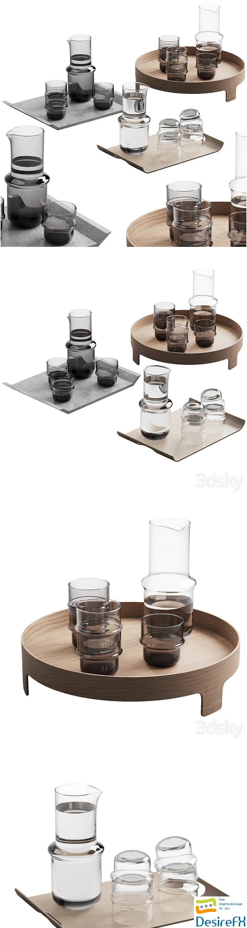 271 dishes decor set 13 NM& Unda by Design House Stockholm 3D Model