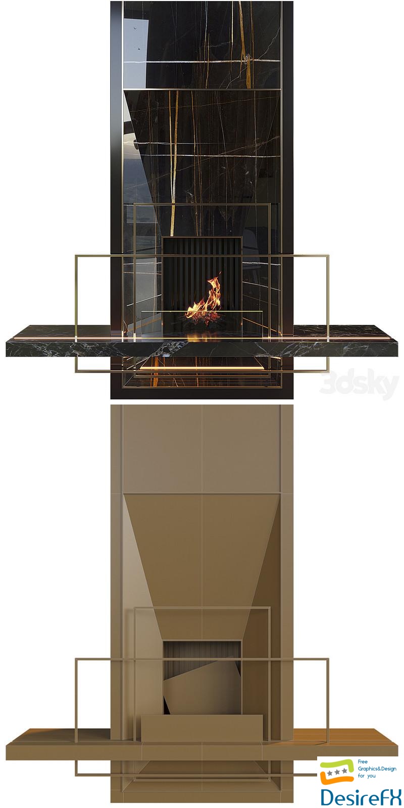 Ardeco fireplace 3D Model