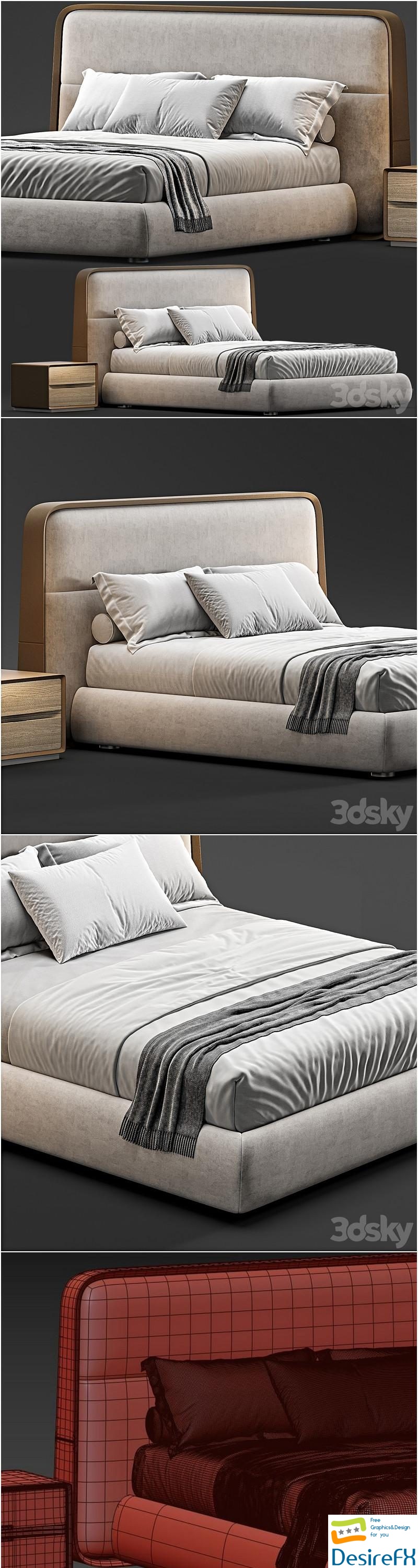 Giorgetti frame bed _ 59201 3D Model