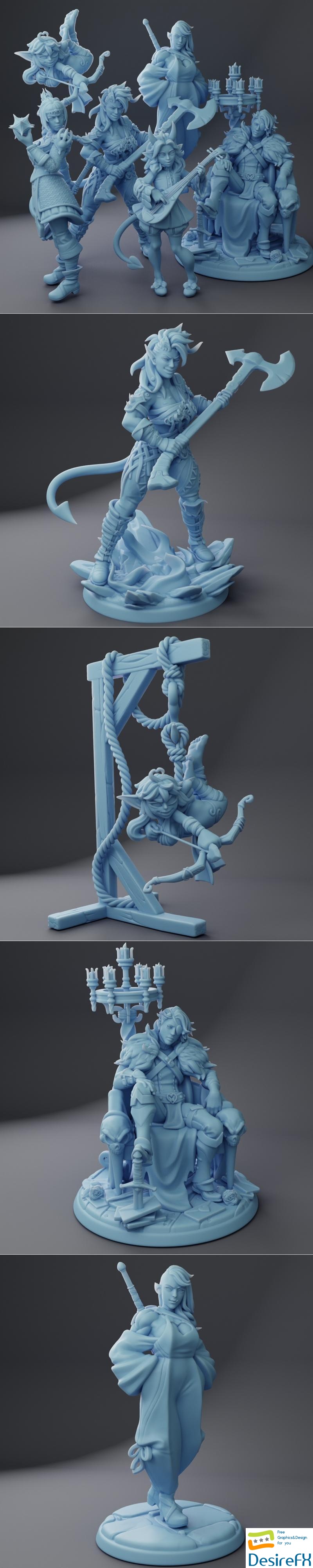 Download Twin Goddess Miniatures February 2024 3D Print - DesireFX.COM