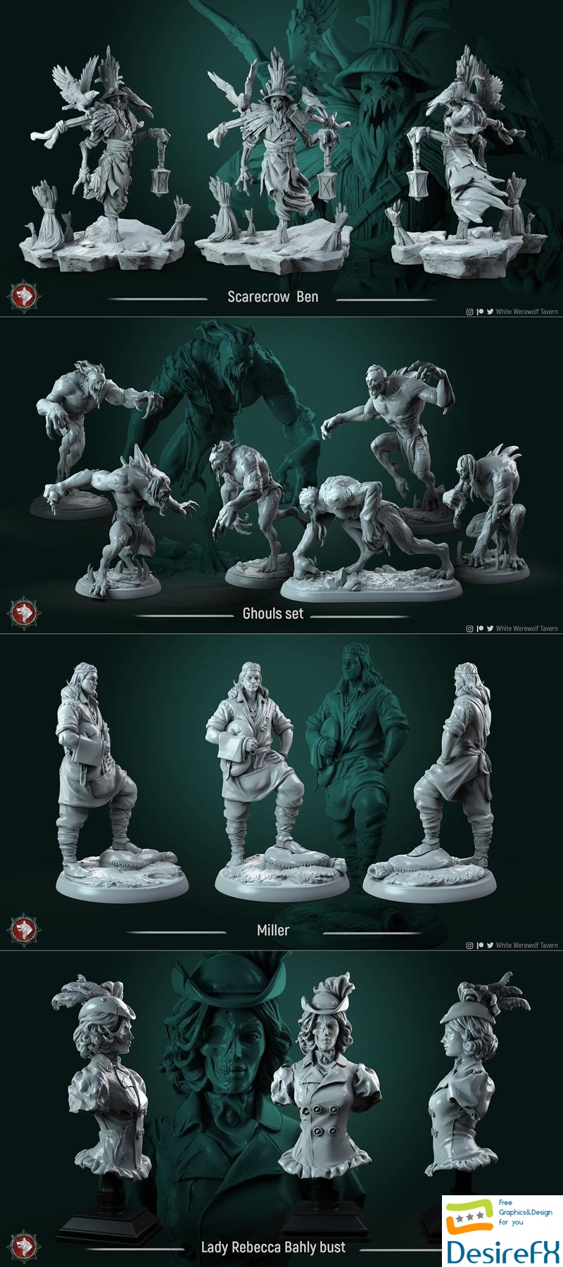 White Werewolf Tavern - The Cursed Mill 3D Print