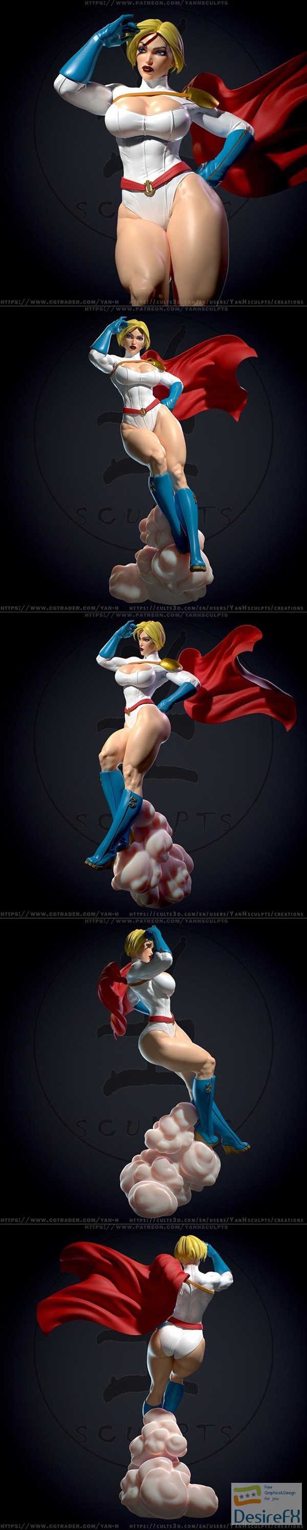 Yan H – Power Girl – 3D Print