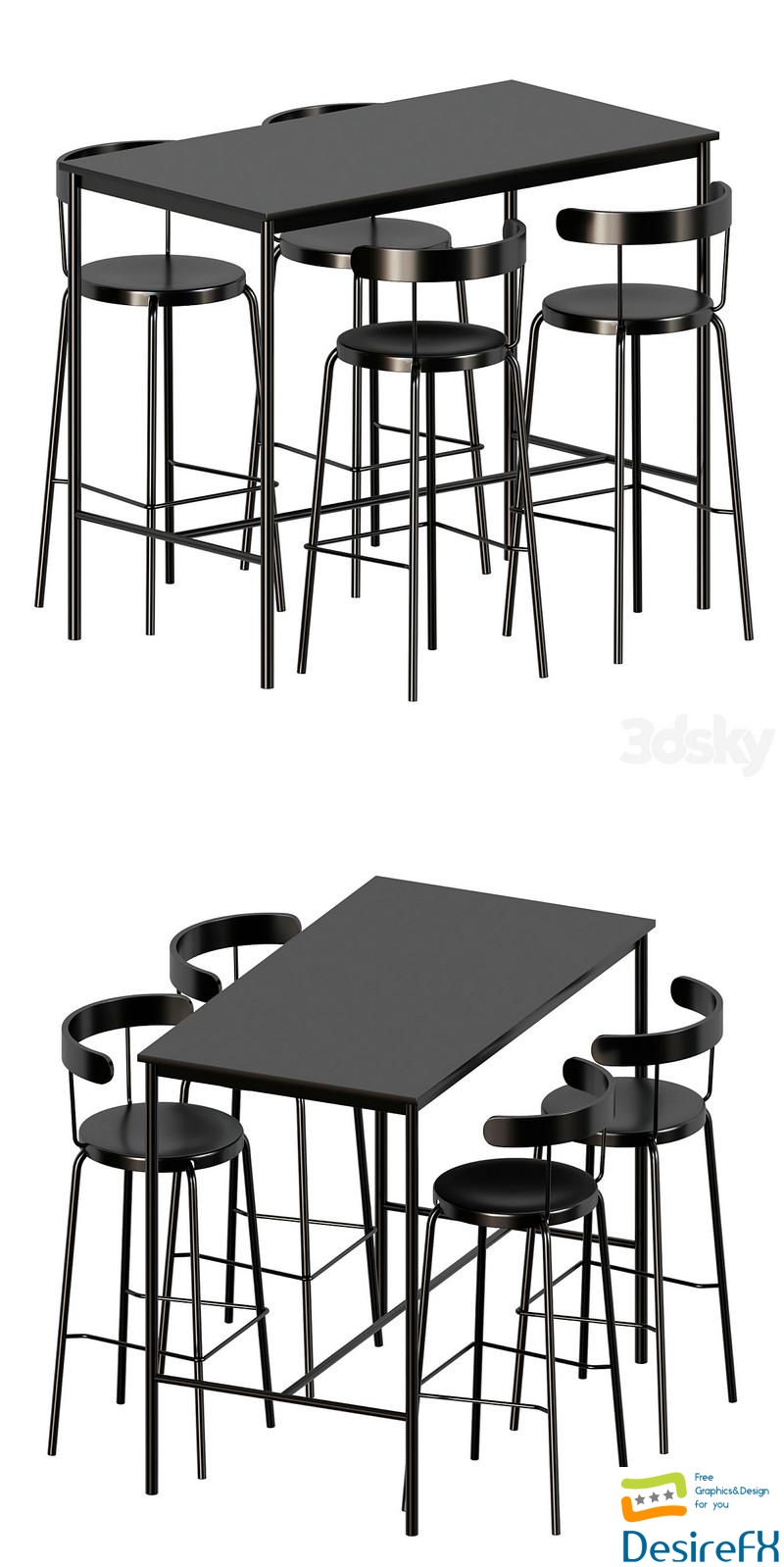 YNGVAR, bar stool 3D Model